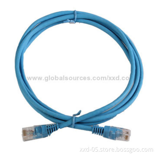 UTP Cat5e Patch Cord with 24AWG Bare Copper Conductor, PVC JacketNew